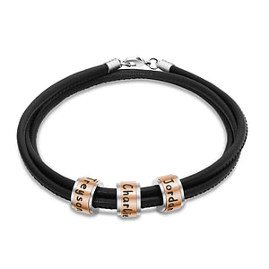 Custom braided leather bracelet